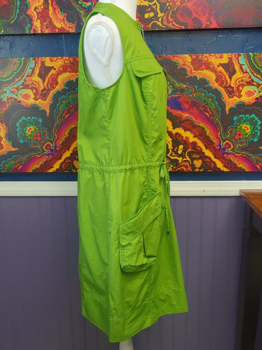 Michael Kors ~ Sz M ~ Green Shirt Dress ~ *Excellent Condition - Picture 4 of 9